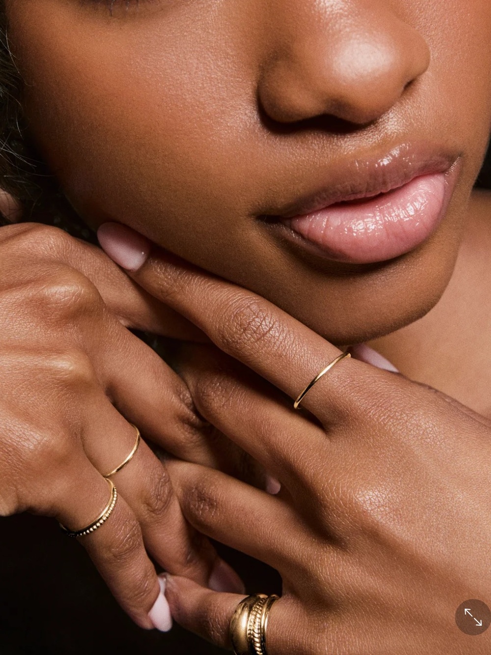 MEJURI 14K Gold Stacker Ring | size 4